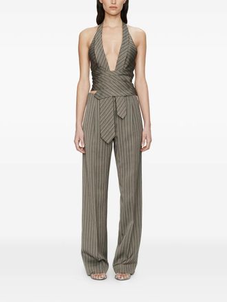 CHRISTOPHER ESBER Reyer Tailored Redux gestreepte broek - Grijs