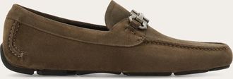 Ferragamo Men Gancini ornament driver Grey Size 10.5