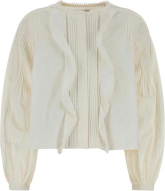 Isabel Marant Cubraly Shirt - Dames - Blouses - Wit - M - Katoen - Overhemden