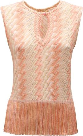 PHO Firenze Canotta WO Perforated Top (4321106) - Dames - Tops zonder mouwen - Veelkleurig - S - Katoen - Tops