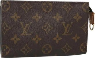Louis Vuitton Pre-owned Canvas pouches - Dames - Vintage Clutch - Bruin - ONE Size - Leer - Vintage