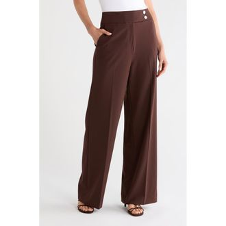 Calvin Klein Wide Leg Pants in Coffee Bean at Nordstrom Rack, Size 16