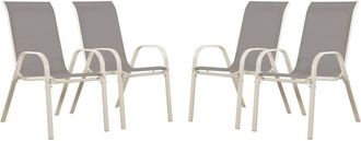Habitat et Jardin Habitat Et Jardin - Juego De 4 Sillas Jard&iacute;n Textileno cordoba - Phoenix - Gris Claro