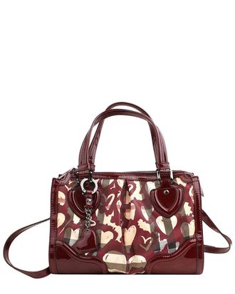 Burberry Red Leather Limited Edition Supernova Heart Shirring Tote (Authentic Pre-Loved)