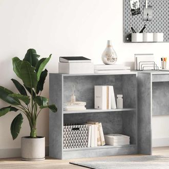 vidaXL Estanter&iacute;a De Madera Contrachapada Gris Hormig&oacute;n 80x24x75 Cm Vidaxl