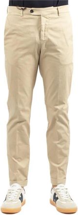 Berwich Stijlvolle Broek voor Mannen - Heren - Slim Fit Broeken - Beige - L - Broeken