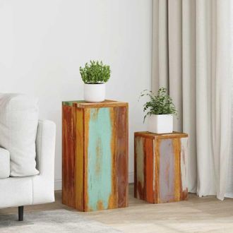 vidaXL Vidaxl - Supporti per Piante 2 pz in Legno Massello di Recupero