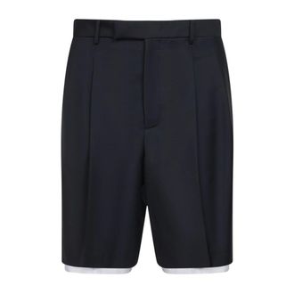 Jil Sander Heren, Korte broeken, Blauw, Maat: M Mohair