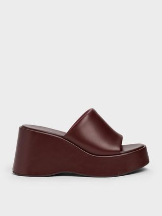 Charles & Keith Wide-Strap Platform Wedges