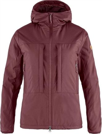 Fj&auml;llr&auml;ven Womens Keb Wool Padded Jacket In Port