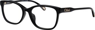 Chlo&eacute; CH0276OA Black and Transparent Acetate Eyeglasses - Black