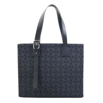 Loewe Pre-owned Leather Tote Bag - Heren - Vintage Shopper - Zwart - ONE Size - Leer - Vintage