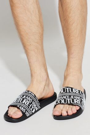 Versace Jeans Couture Rubber Flip-flops, Mens, Black