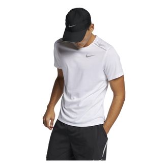 Nike DRI-FIT MILER Running Quick Dry Short Sleeve Asia Sizing White AJ7566-100