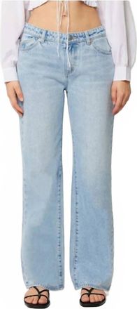 Rolla's Heidi Low Straight Leg Jeans In Blue