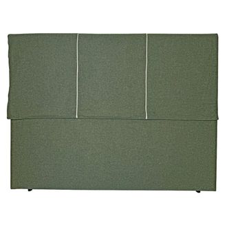 NATYAL Cabecero tapizado desenfundable para cama de 150cm en verde oliva