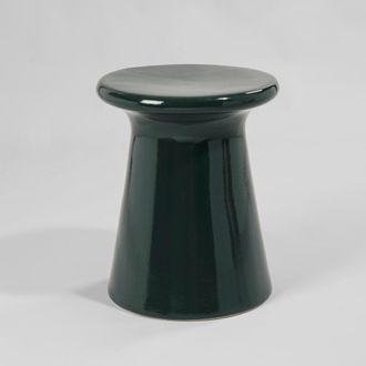 Maisons du monde Mesa auxiliar de cer&aacute;mica verde