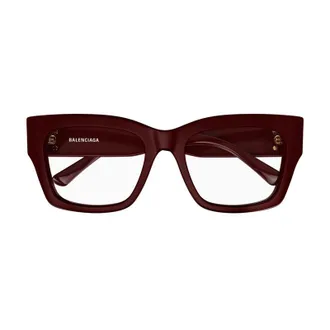 Balenciaga BB0325O004 Rectangle Full Rim Eyeglasses - Burgundy