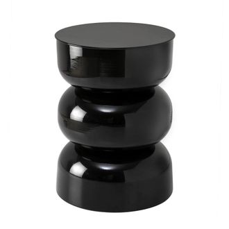 Calicosy Mesa auxiliar de metal lacado h50 cm - negro