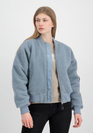 Alpha Industries Bomberjacke ALPHA INDUSTRIES MA-1 VF Teddy Women, Damen, Gr. XL, bunt (graublau), Obermaterial: 100% Polyester; Futter: 100% Polyester; F&uuml;llung: 100% 