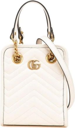 Gucci Pre-owned Handbags, female, White, Size: ONE SIZE Pre-owned Mini Top Handle Bag
