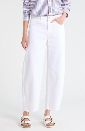 Frank & Eileen Brennan Barrel Leg Jeans in White at Nordstrom, Size 31