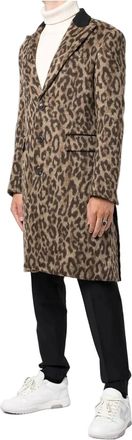 Amiri LEOPARD SINGLE BREASTED COAT- Leopard