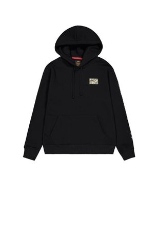 Alpha Industries Hoodie ALPHA INDUSTRIES Camo Sleeve Hoodie, Herren, Gr. XXL, schwarz, Obermaterial: 80% Baumwolle, 20% Polyester, regular fit, Sweatshirts Hoodie