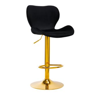 OEM Taburete De Bar Rico Qs-b15 De Terciopelo Negro