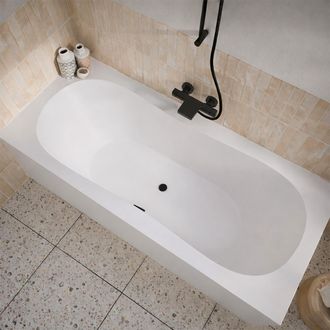Allibert Ba&ntilde;era Rectangular Duo 180x80x54cm - Blanco Mate - L&iacute;neas Redondeadas