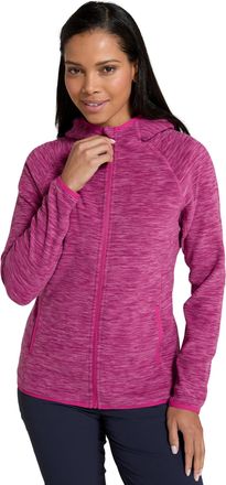 Mountain Warehouse Lleyn Melange Womens Fleece Jacket - Breathable, Antipill Ladies Spring Summer Coat, Full Zip, Durable Fleece - Ideal For Spring Summer Berry Womens S