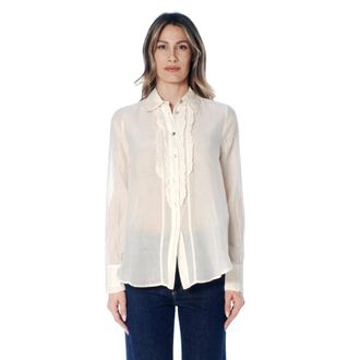 Shaft Overhemden, Dames, Beige, L, Katoen, Camicia Gale