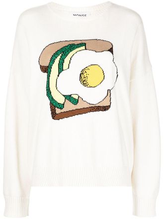 Monse Avocado Toast merino-knit jumper - women - Merino - S - White