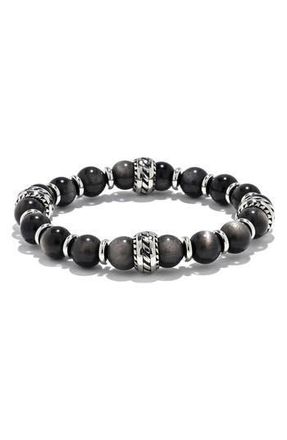 Eye Candy Los Angeles Daniel Stretch Bracelet with Silvertone Spacers at Nordstrom Rack