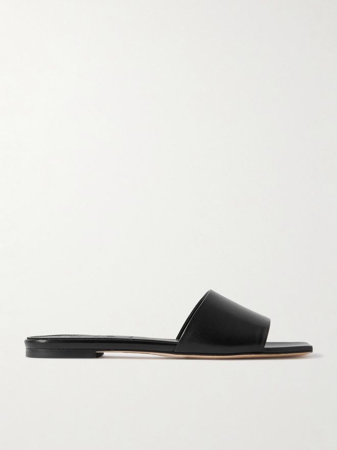 Slide In Pelle Anna - Nero