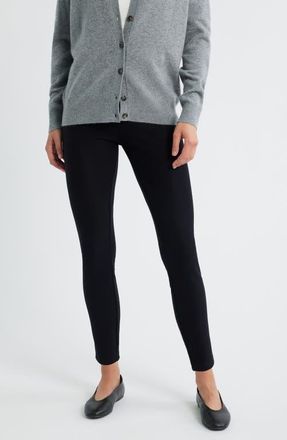 Hue High Waist Winter Denim Leggings in Black at Nordstrom, Size Medium