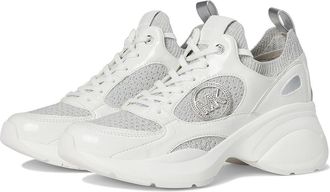 Michael Kors Zuma Knit Trainer Womens Shoes Silver : 7.5 M