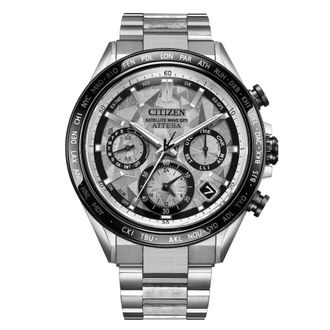 Citizen Attesa Eco-Drive Chronograph Silver Dial Mens Watch CC4076-65A