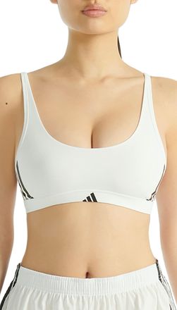 adidas Bralette ADIDAS SPORTSWEAR Sport Active Essentials Cotton 3 Stripes, Damen, Gr. XS, N-Gr, 100, wei&szlig;, Single Jersey, Obermaterial: 95% Baumwolle, 5% El