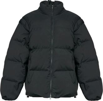 Maison Margiela Puffer Jacket - Dames - Gewatteerde jassen - Zwart - 2XS - Leer - Jassen
