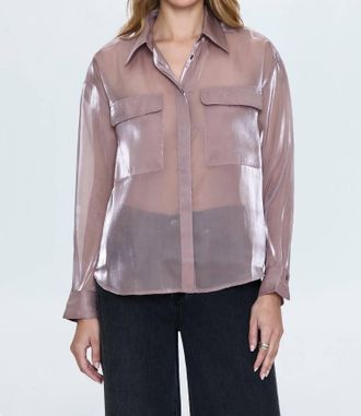 Pistola Denim Miranda Top In Pink Plum