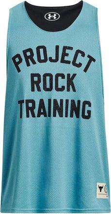 Under Armour Project Rock Reversible Mesh Tank Blue Teal 1377442-433