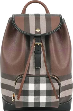 Burberry Vintage Check Backpack In Dark Birch Brown