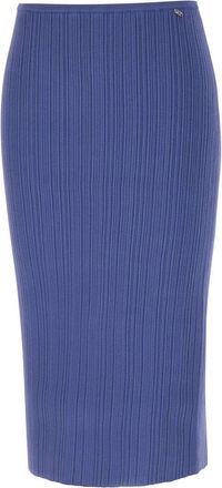 Diesel M-Zinia Skirt - Dames - Midirokken - Blauw - S - Polyester - Rokken
