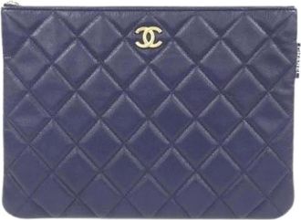 Chanel Pre-owned Clutches, female, Blue, Size: ONE SIZE Pre-owned Vintage Clutch