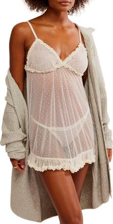 Free People Intimately FP Heart to Heart Babydoll Chemise in Ivory at Nordstrom, Size X-Large