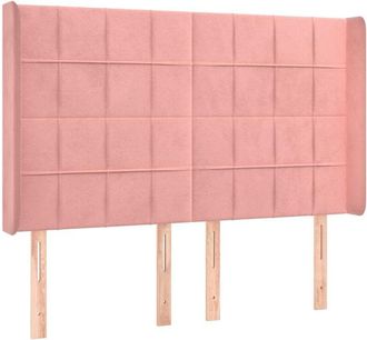 vidaXL Cabecero Con Led De Terciopelo Rosa 147x16x118/128 Cm Vidaxl