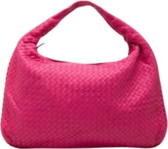 Bottega Veneta Pre-owned Shoulder Bags, female, Pink, Size: ONE SIZE Pre-owned Woven Hobo Bag