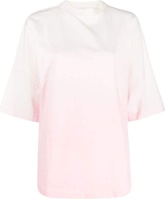 Palm Angels gradient-effect short-sleeve T-shirt - women - Polyester/Cotton - S - Pink
