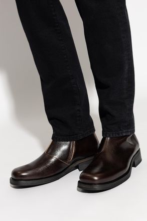 Our Legacy Camion Leather Ankle Boots, Mens, Brown